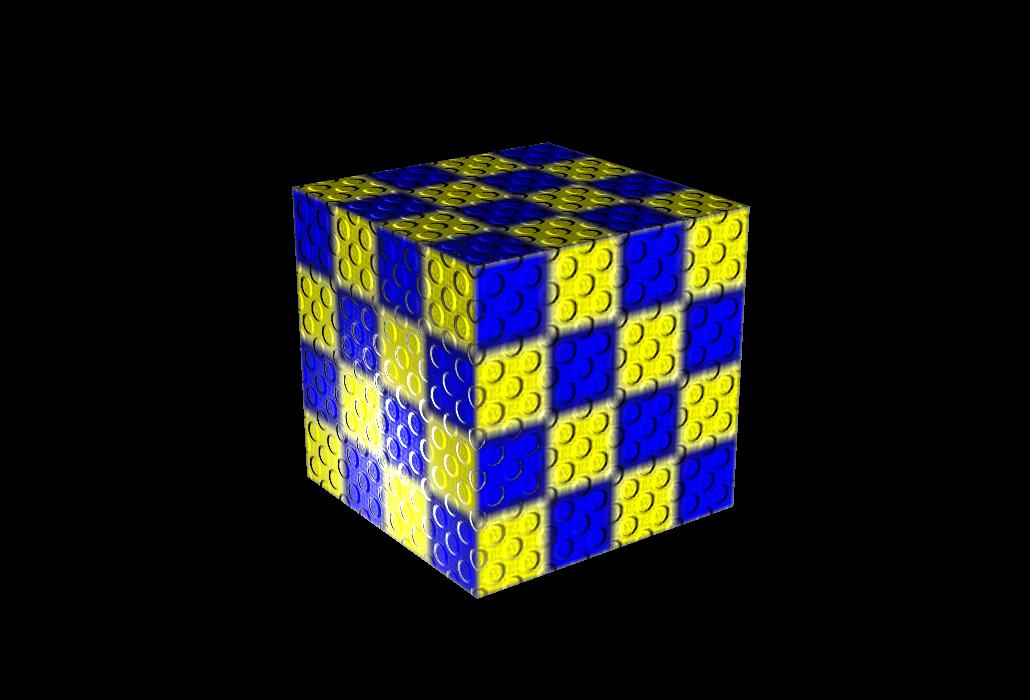 Un cube avec un effet de relief